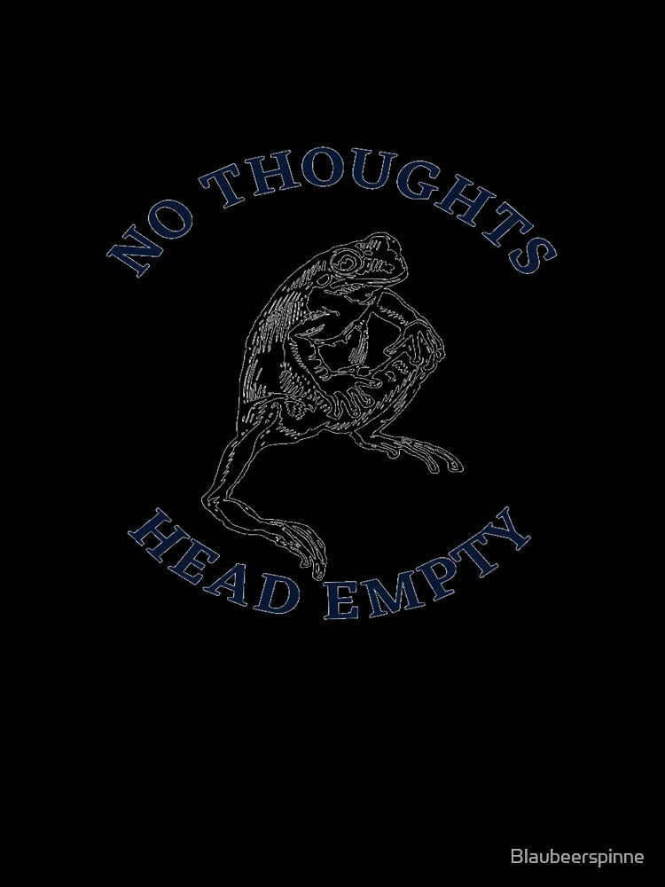 No thoughts head empty, frog, funny frog by Blaubeerspinne