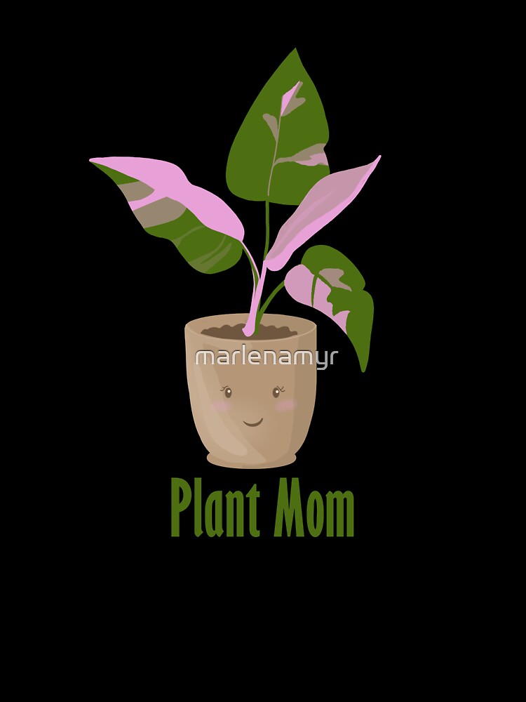 Plant Mom – Cute Plant with a Face | Pink & Green by marlenamyr