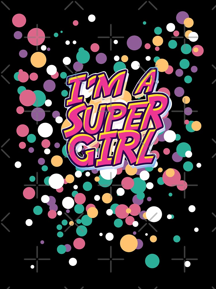 Polka dot girl, I'm a superhero, light purple color by yashik