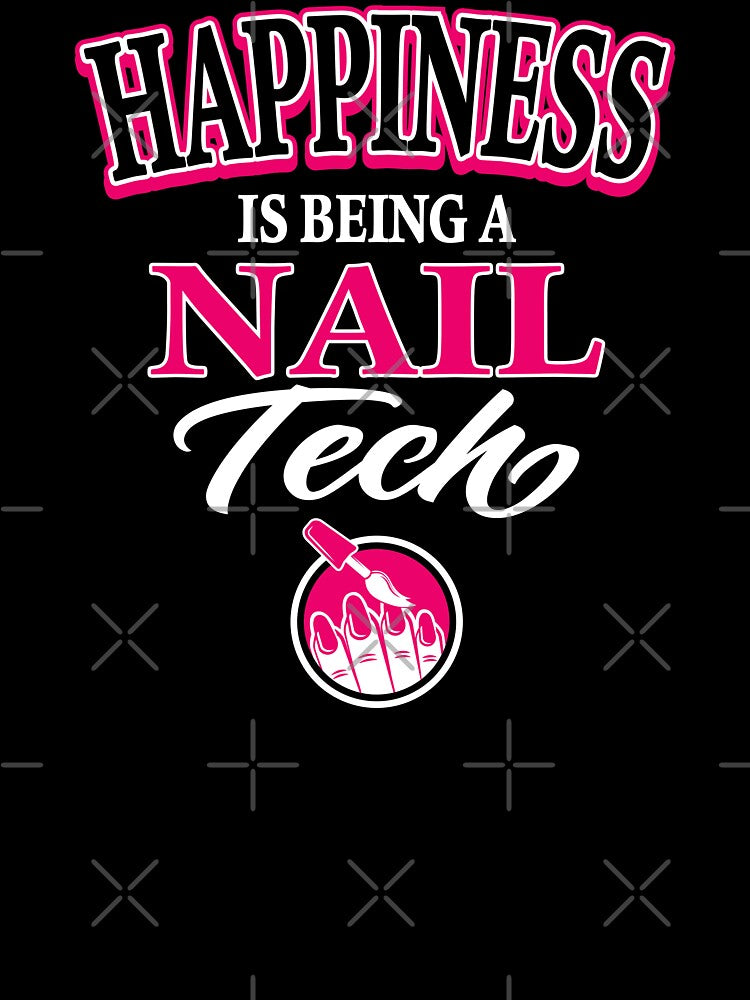 Nail Tech Nail Art Artist  Happiness is Being a Nail Tech Manicure Polish by Merchking1