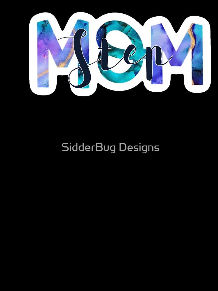 Purple and Navy Blue Marbles “Step Mom” Design by SidderBug Designs