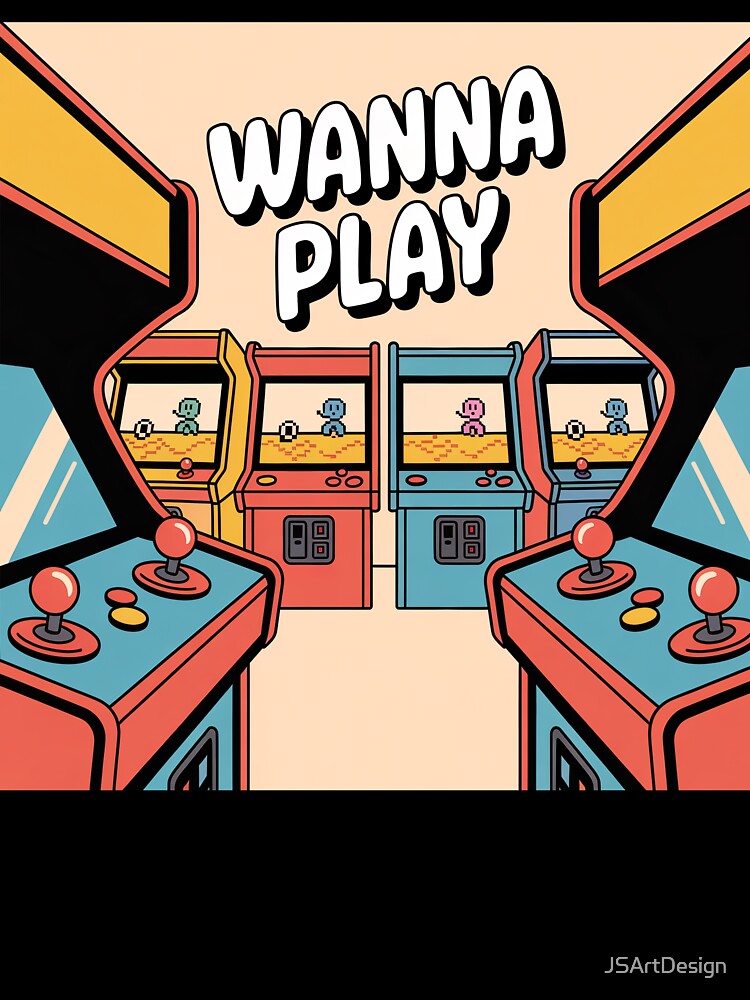 wanna play | retro | arcade machine | console by JSArtDesign