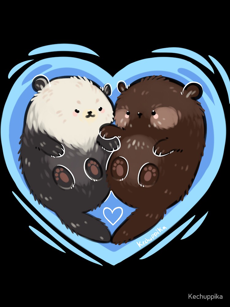 Handholding otters by Kechuppika