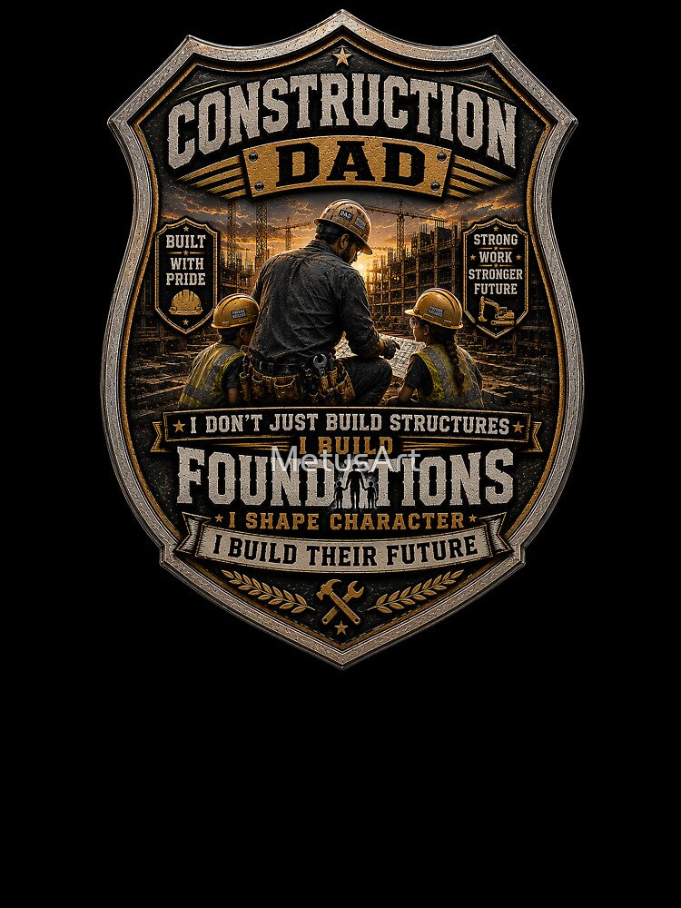 SuperDad - Construction Dad Badge by MetusArt