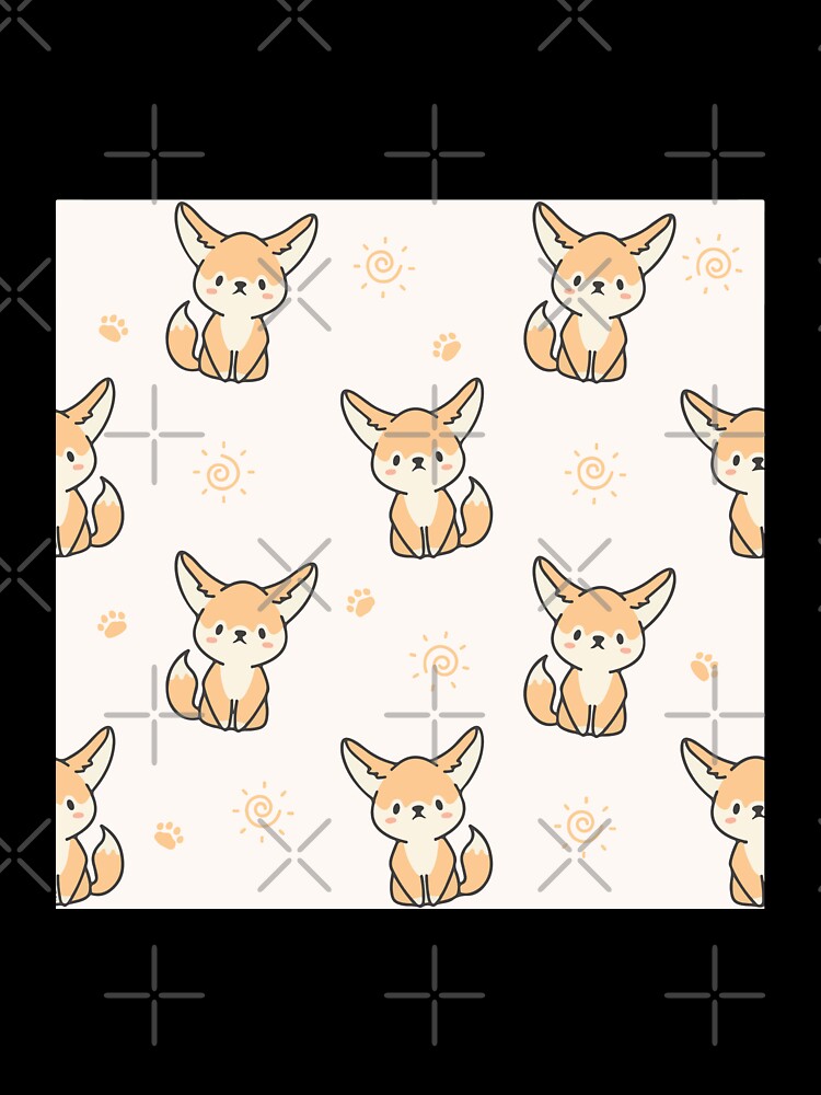 cute fennec fox pattern funny gifts for fox lovers by HichamMissiame