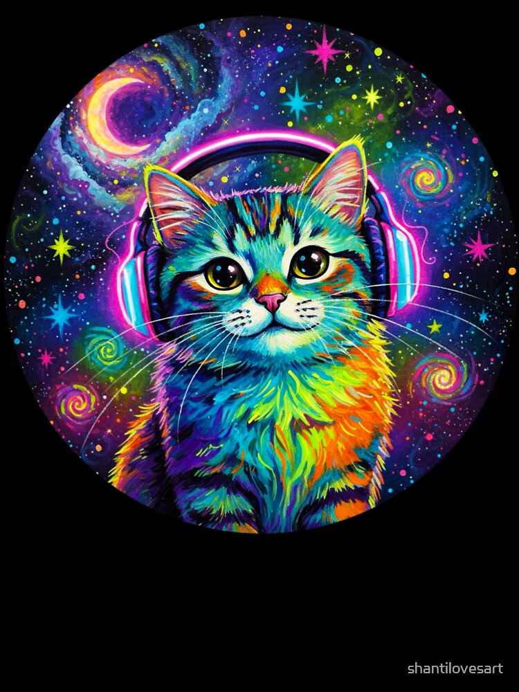 Trippy Kitty by shantilovesart