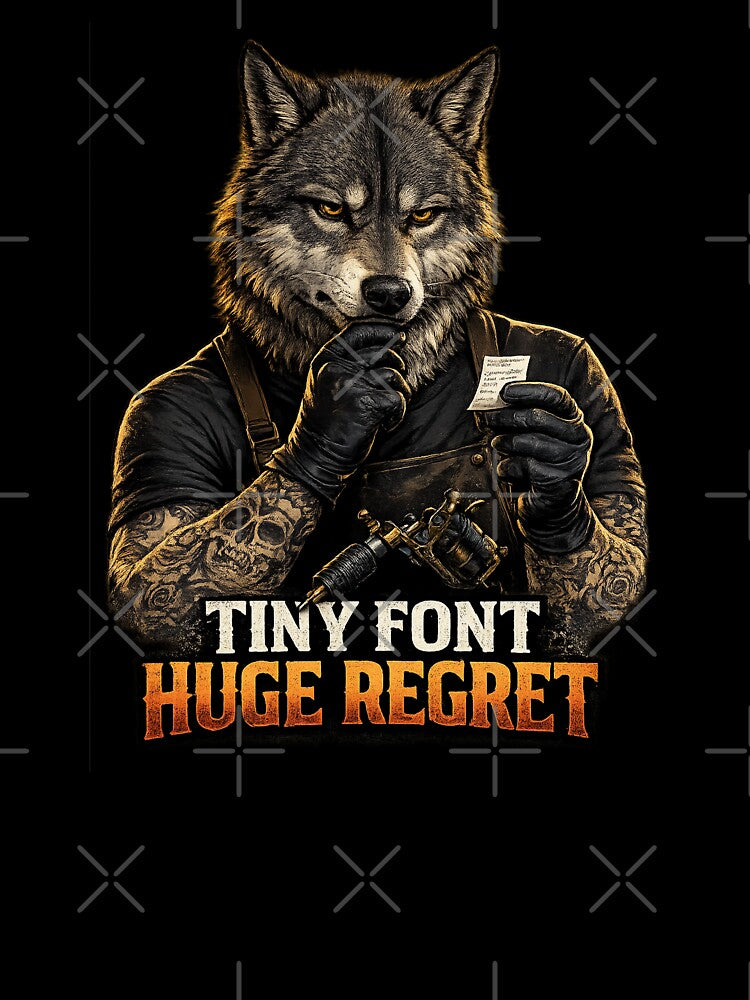 Funny Tattoo Artist Gift Tattoo Humor Regret Wolf by Gentlestate