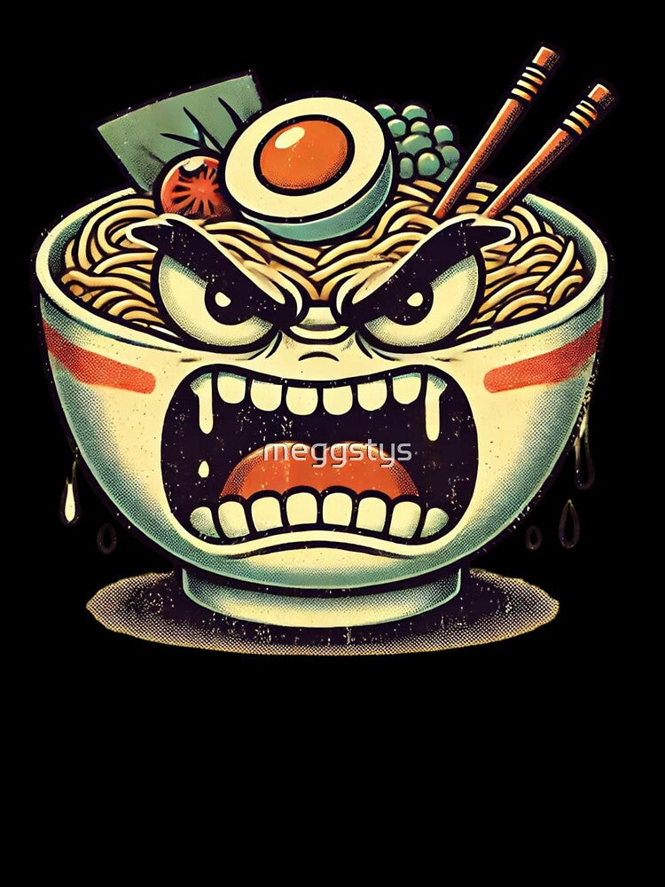 Angry Ramen Bowl by Blink Art Studio