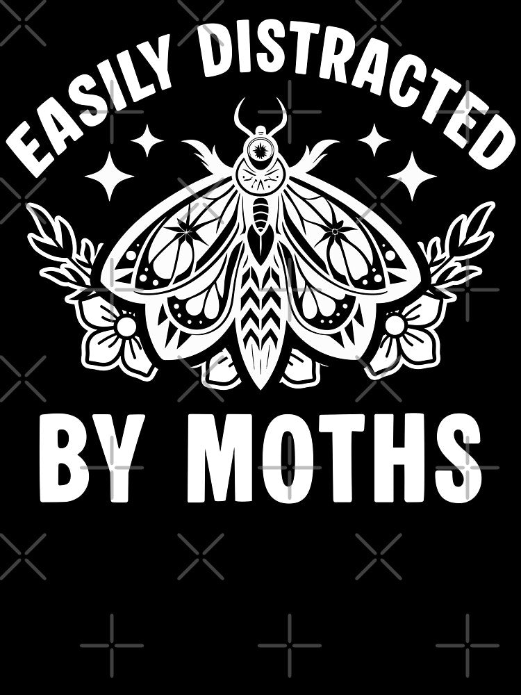 Easily Distracted By Moths | Vintage Celestial Luna Moth Aesthetic by Dmetalx Art Apparel