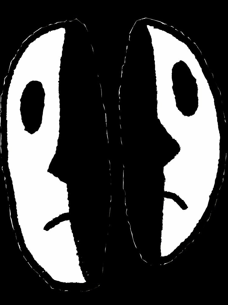 No Thoughts Head Empty Happy Sad Mask by liuiawgpn47