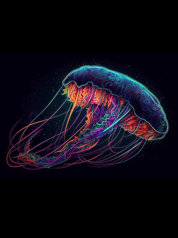 Techno Neon Jellyfish by DreamPuzzles