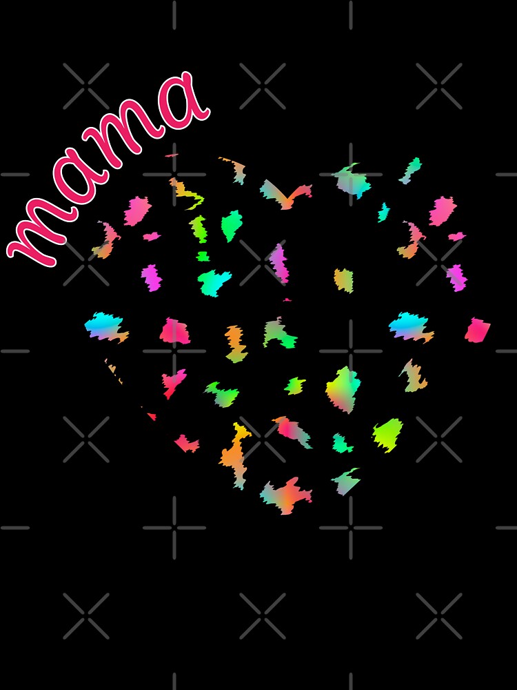 Mama Rainbow Leopard Heart - Bold Trendy Mom Gift by cabana.space