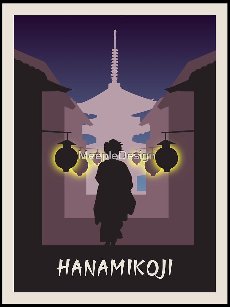 Hanamikoji - Board Games - Minimalist Travel Poster Style - Board Game Art by MeepleDesign