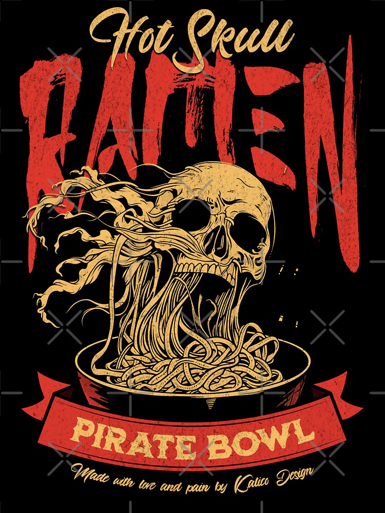 Ramen Pirate Bowl | Hot skull ramen pirate bowl by KalicoDesignUS