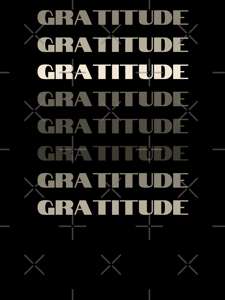Gratitude Brown Repeating Gradient Word by NinniSilver