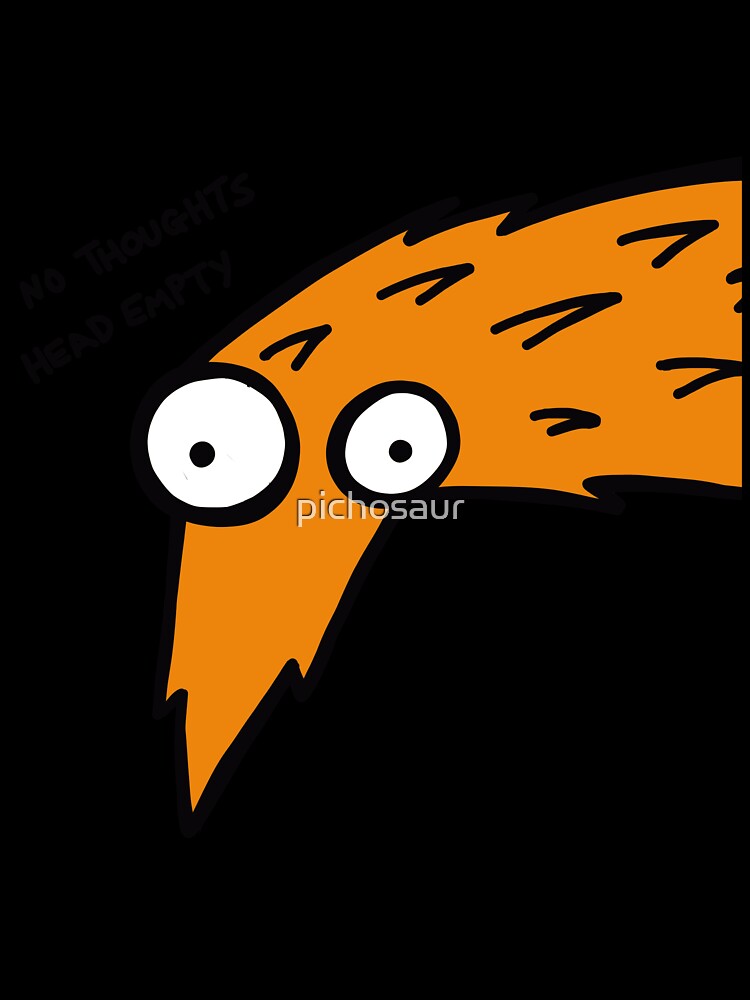 Worm on a String "No Thoughts, Head Empty" (Orange) by pichosaur