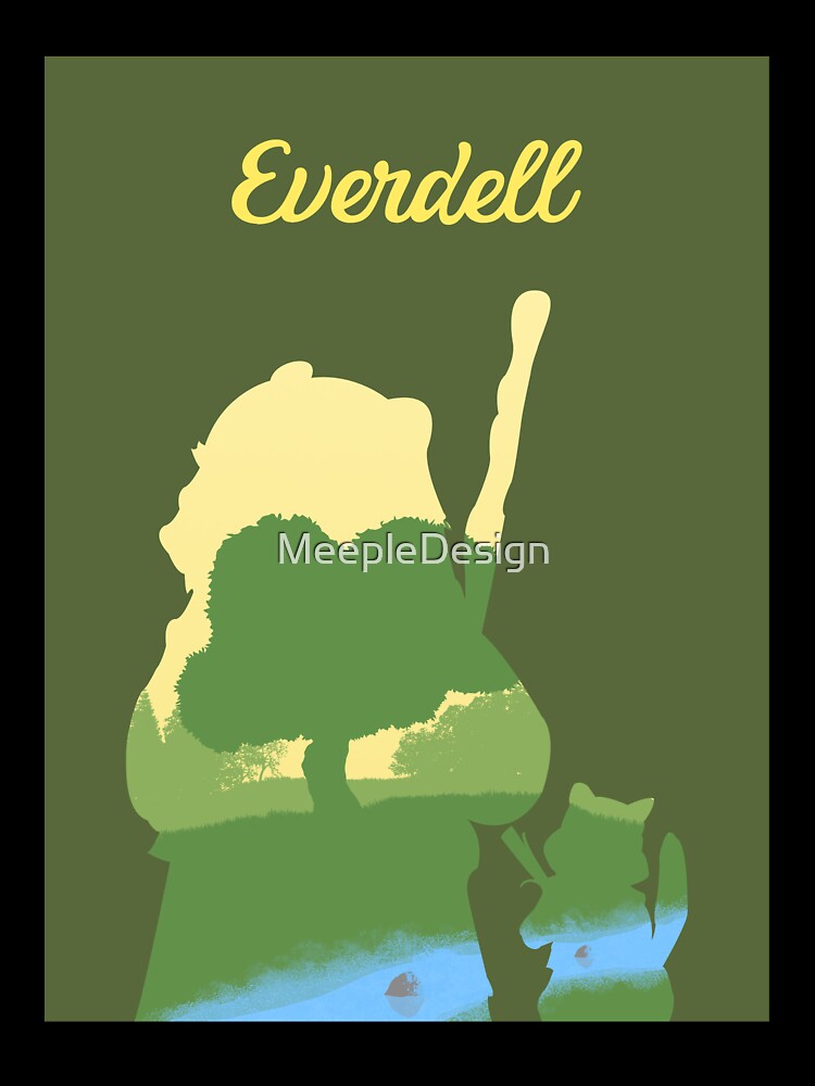 Everdell Board Game - Minimalist Silhouette Poster Style - Board Games Art (Authorised) by MeepleDesign