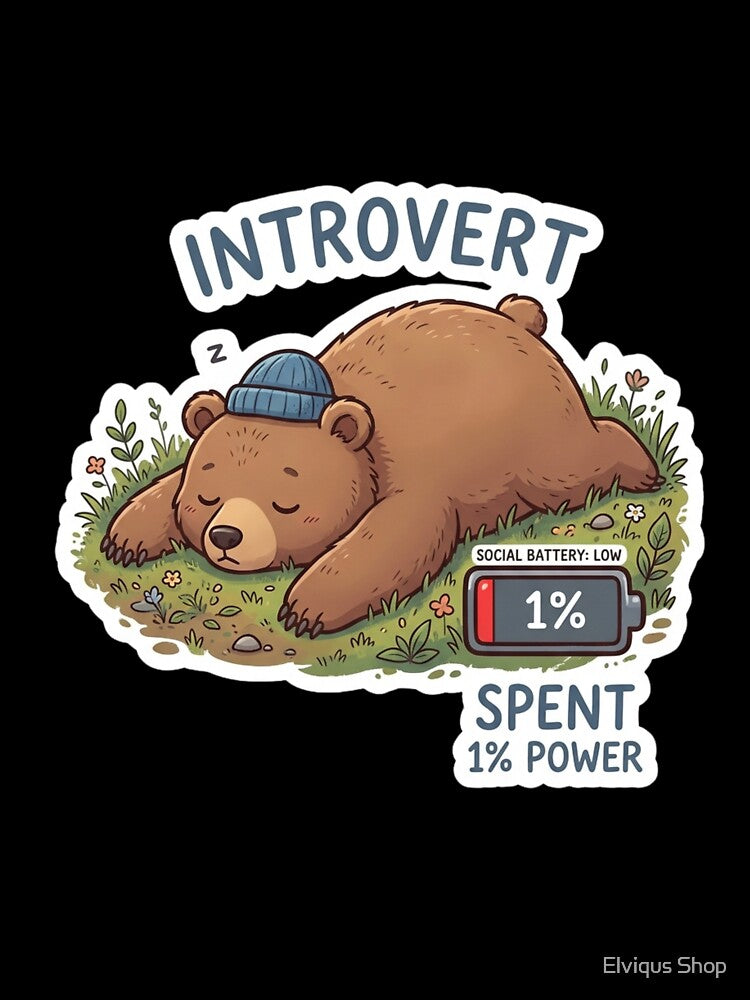 Social Battery 1% by Elviqus Shop