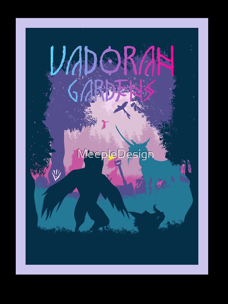 Vadoran Gardens - Board Games - Minimalist Travel Poster Style - Board Game Art by MeepleDesign