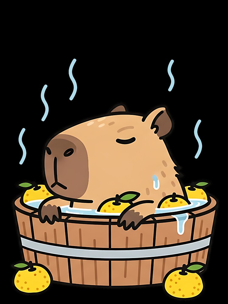 Zen Capybara in Yuzu Onsen | Chilling Capybara by Oni & Ocha