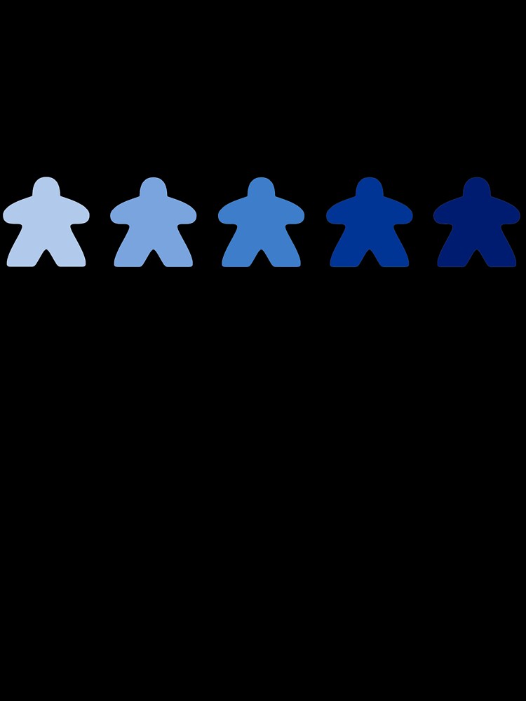 Line of blue meeples by Narellish