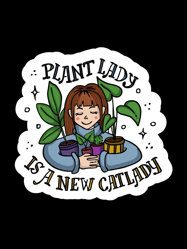 Plant lady is a new cat lady illustration by wickedfriday