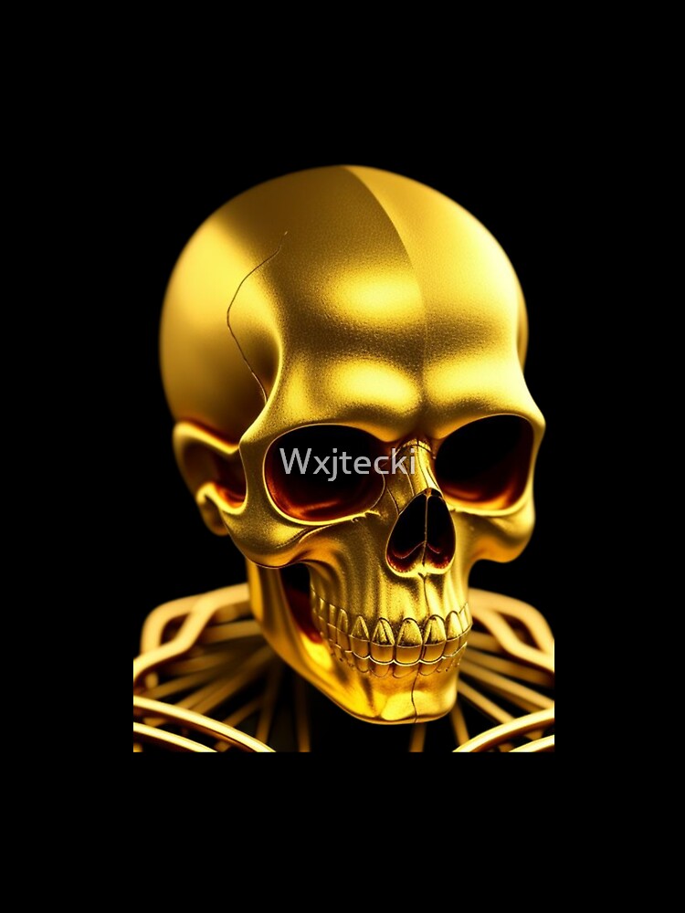 neon gold skull by Wxjtecki