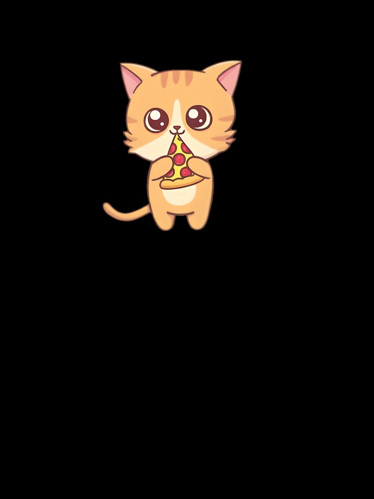 Cute Cat Pizza Kawaii Design by SunkenCost