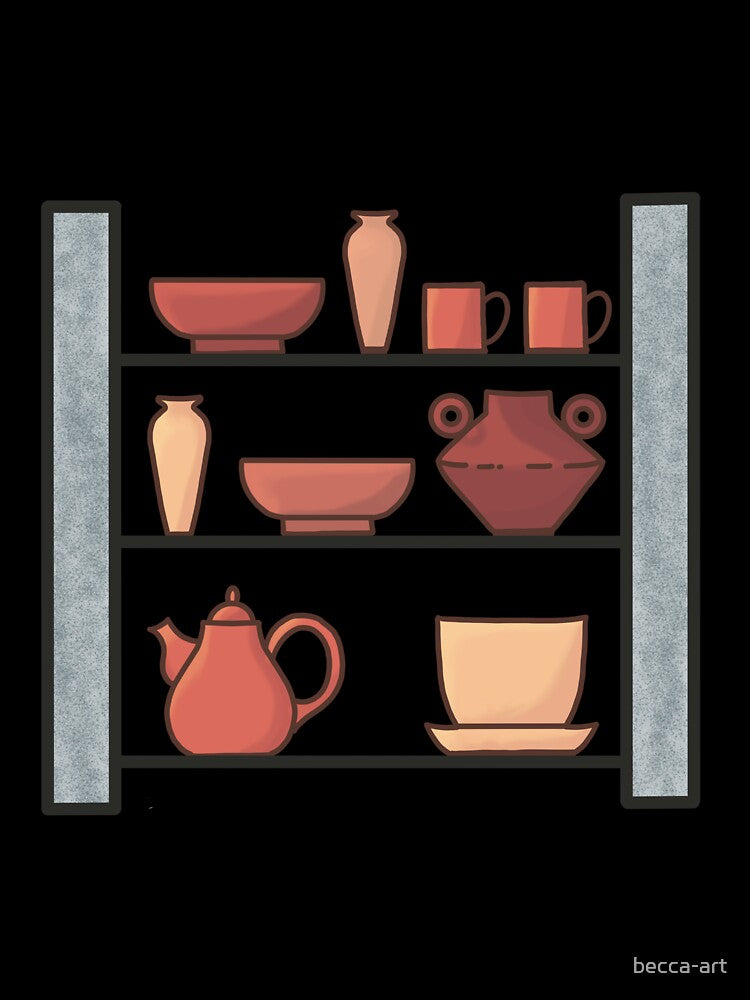 Pottery shelf by becca-art