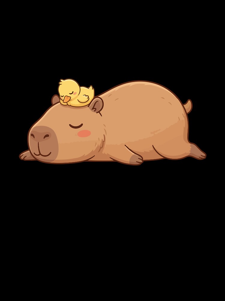Zen Furniture Lazy Capybara With Sleeping Duck by Petzzz