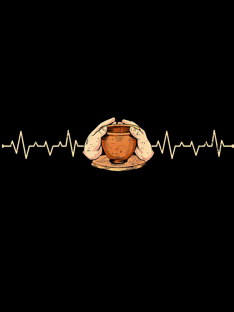 Heartbeat Ceramic - Ekg Pulse Clay Pottery Ceramic Artist by TashiaJerrie