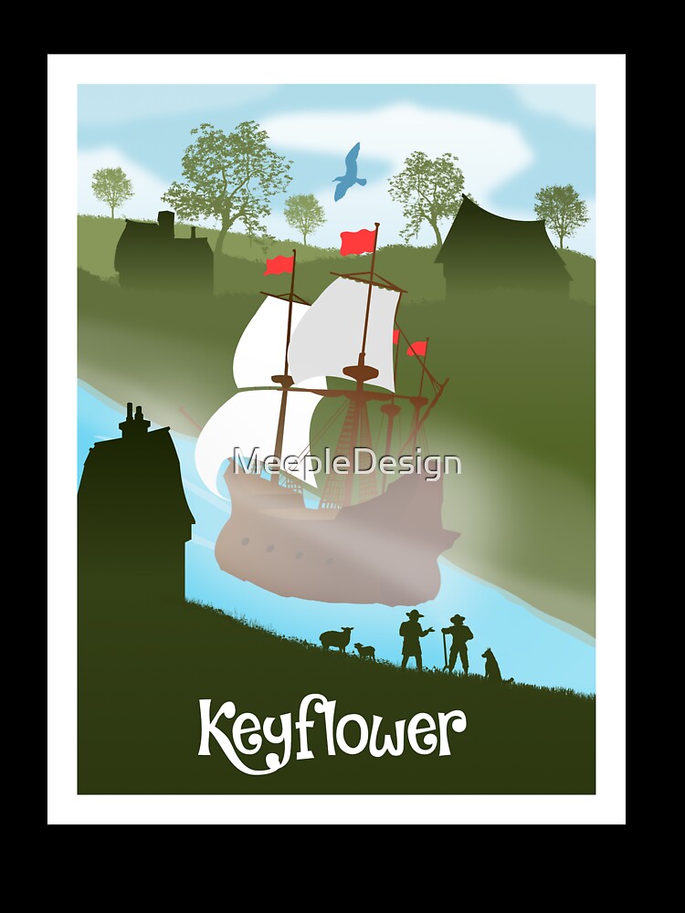 Keyflower - Board Games - Minimalist Travel Poster Style - Board Game Art by MeepleDesign