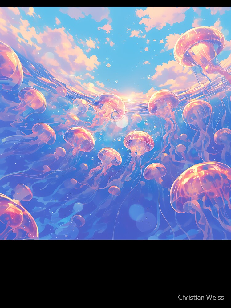 Dreamy Glowing Jellyfish by Christian Weiss