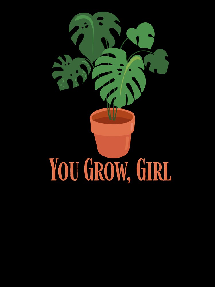 You Grow Girl | Plant Mom | Orange | Monstera | House Plants | Plants | Plant Lady | Plant Lover | Gardener | Gardening | Plant on a Stool by ShoniwDesigns