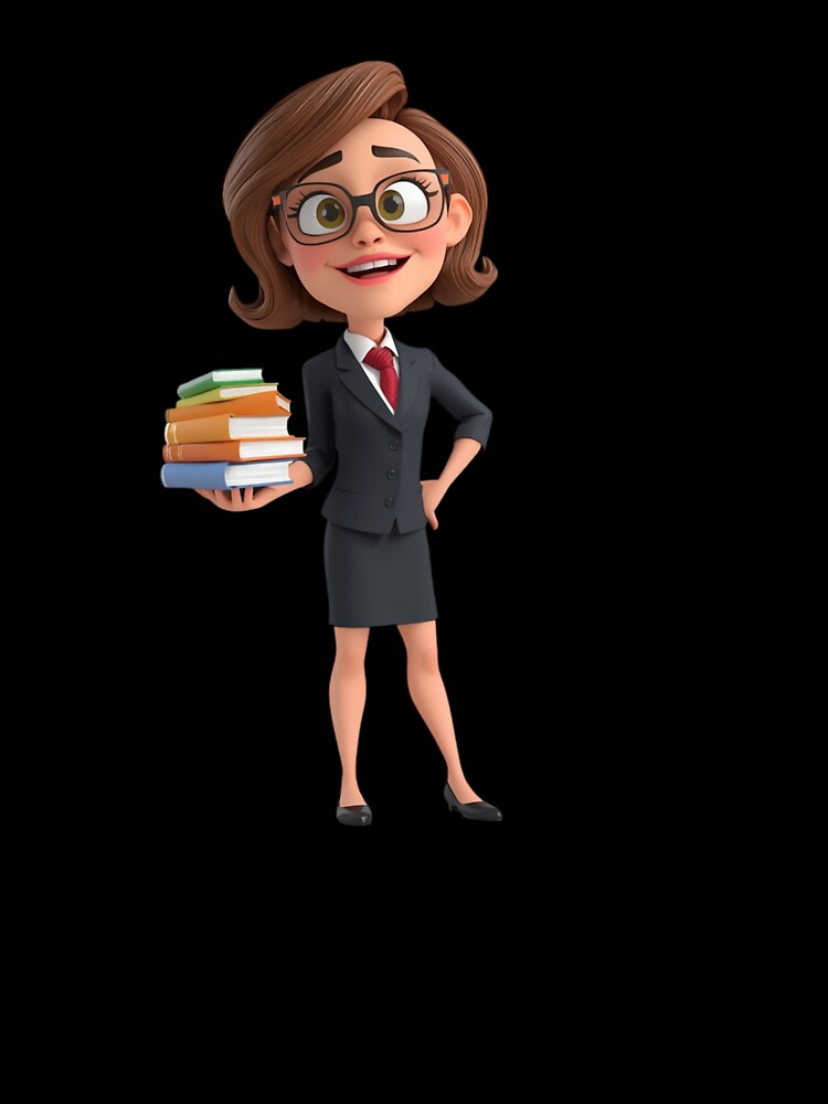 Funny Cartoon Teacher - Classroom Hero & Educator Art by drioArt