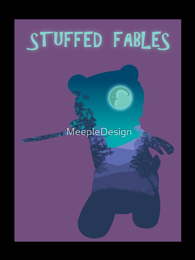 Stuffed Fables - Minimalist Silhouette Poster Style - Board Game Art by MeepleDesign