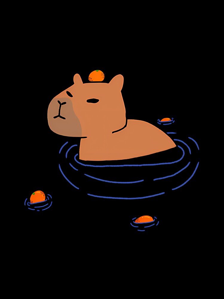 Calm Capybara in Citrus Bath by WanTry