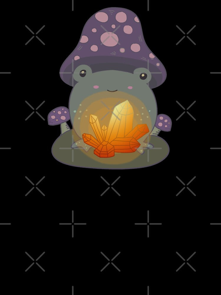 Goblincore Aesthetic Frog & Healing Crystal by GrimButterfly