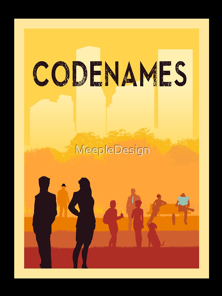 Codenames - Board Games - Minimalist Travel Poster Style - Board Game Art (Authorised) by MeepleDesign