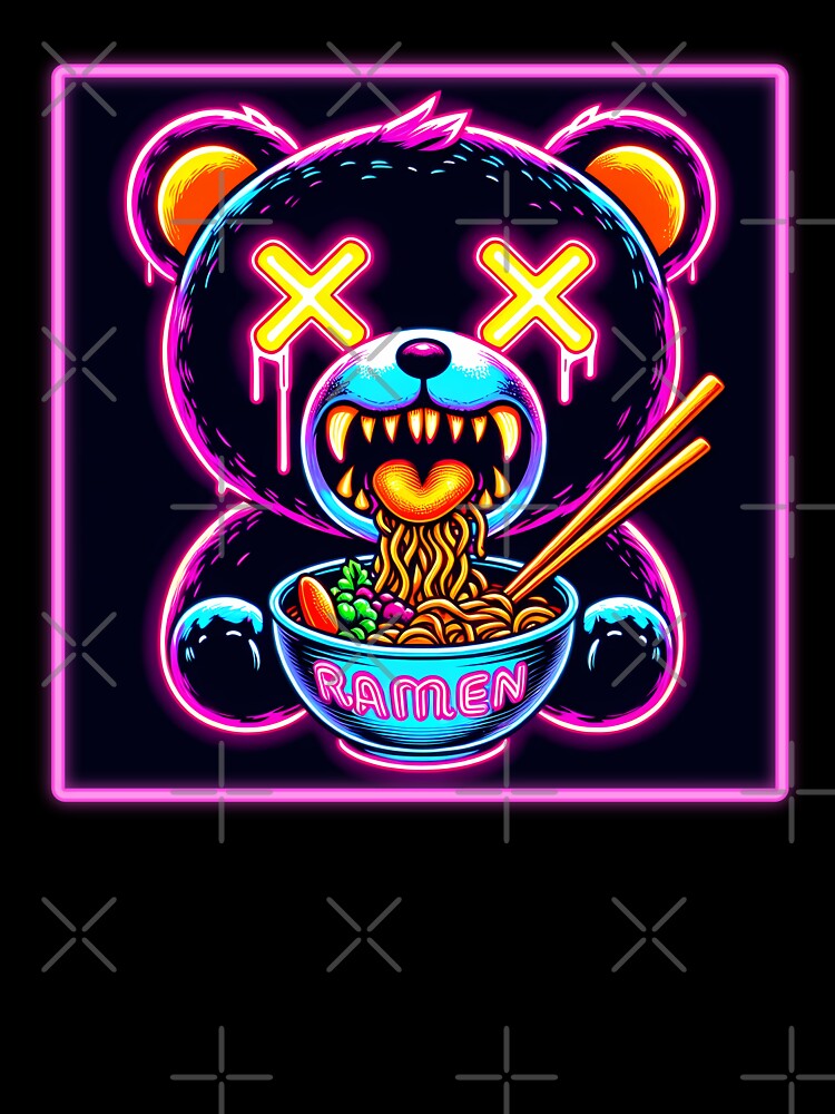 Scary Teddy Bear eating a bowl of Ramen Noodles by FirstCast