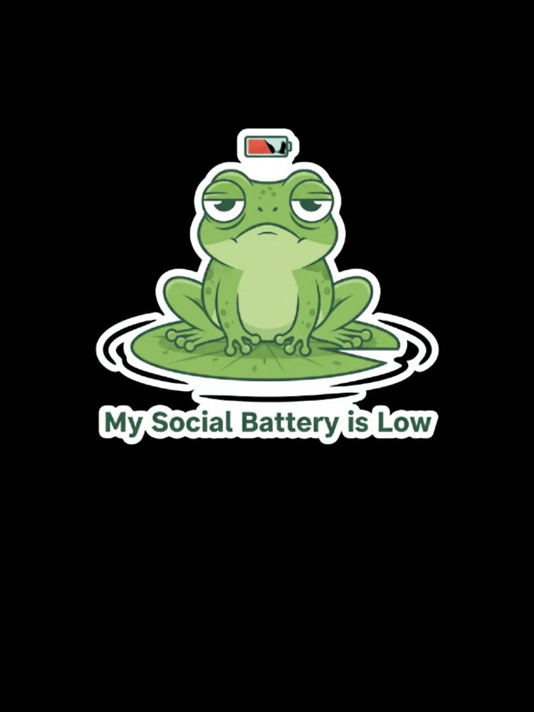 Frog Social Battery Low by LaElee