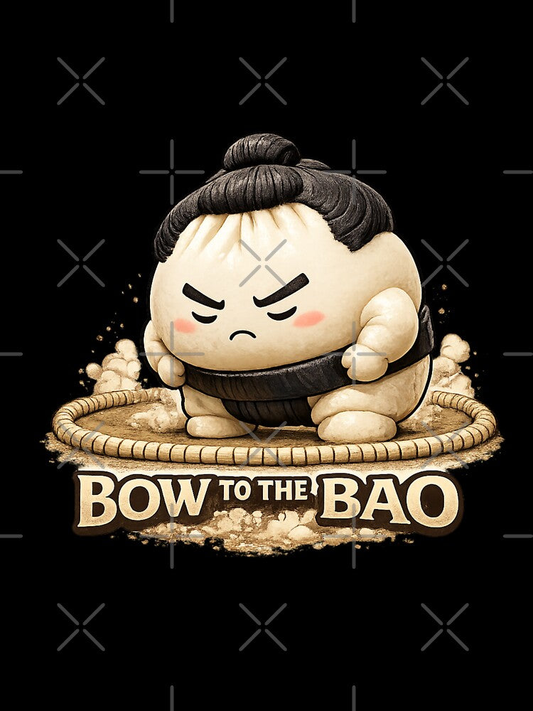 Bow to the Bao – Sumo Bao Bun Cute Food Cartoon by Kevin Shearer