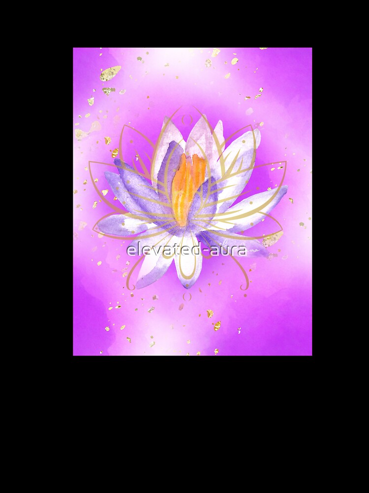 Violet Lotus Rise Graphic Print by elevated-aura