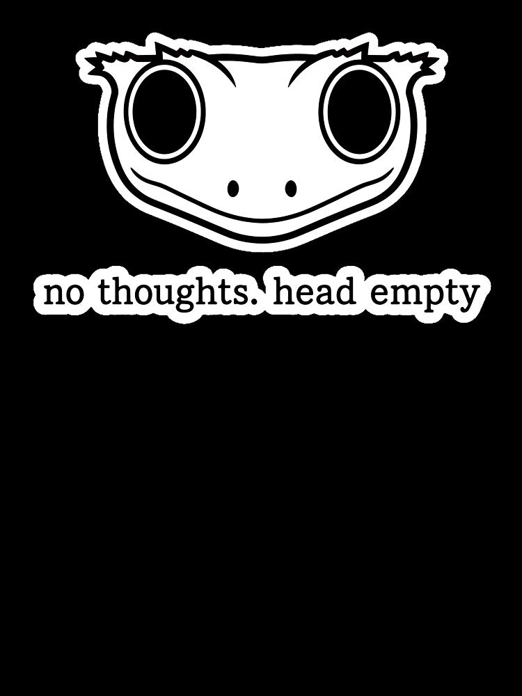 The Crested Gecko "No Thoughts" by HelixPedia