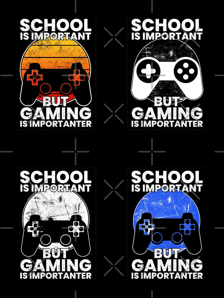 School Is Important But Gaming Is Importanter, Sticker Pack by FNStuff