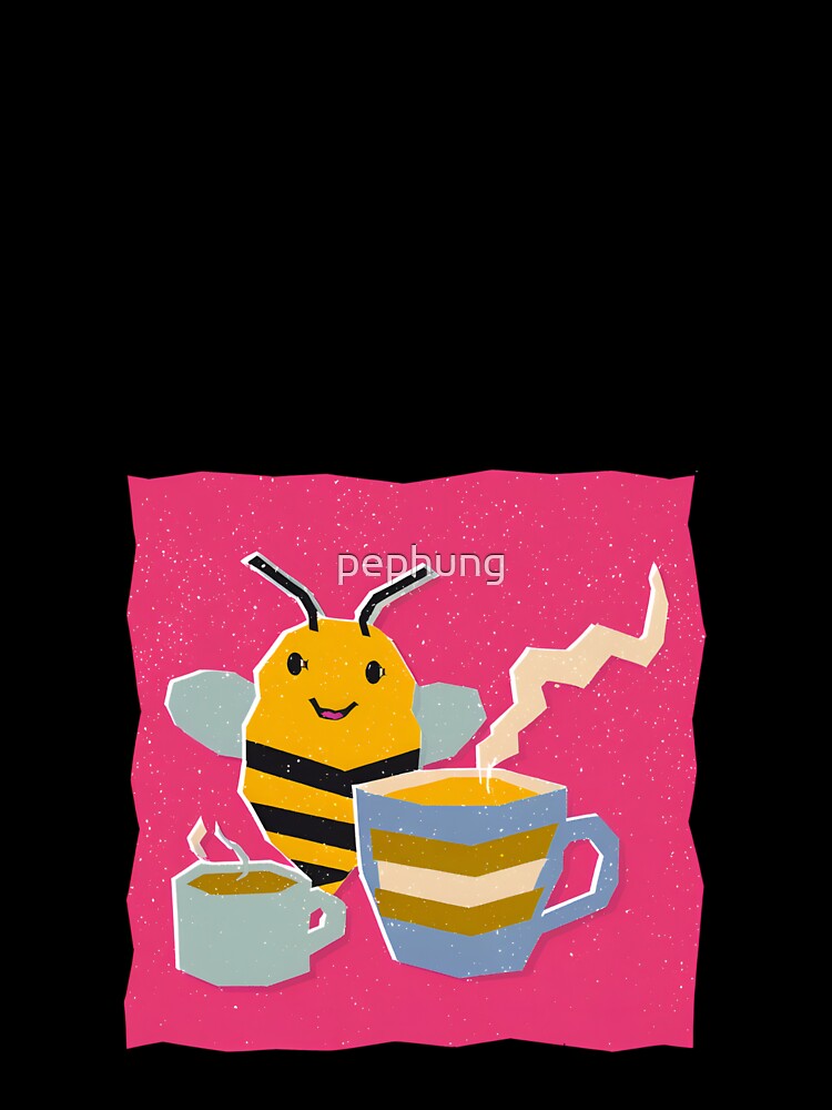 Bee the Buzz – Cute Coffee & Bee Illustration with Motivational Quote by Beemyguest