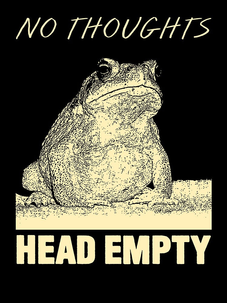 No Thoughts Frog by VintageMedatsu