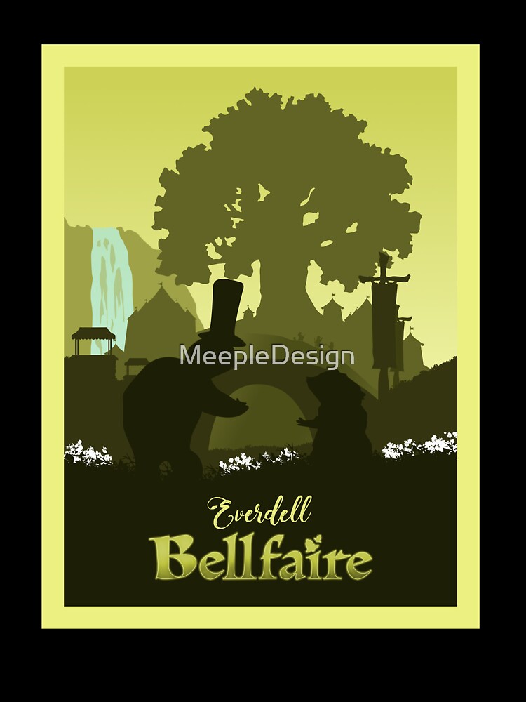 Everdell Bellfaire - Board Games - Minimalist Travel Poster Style - Board Game Art (Authorised) by MeepleDesign