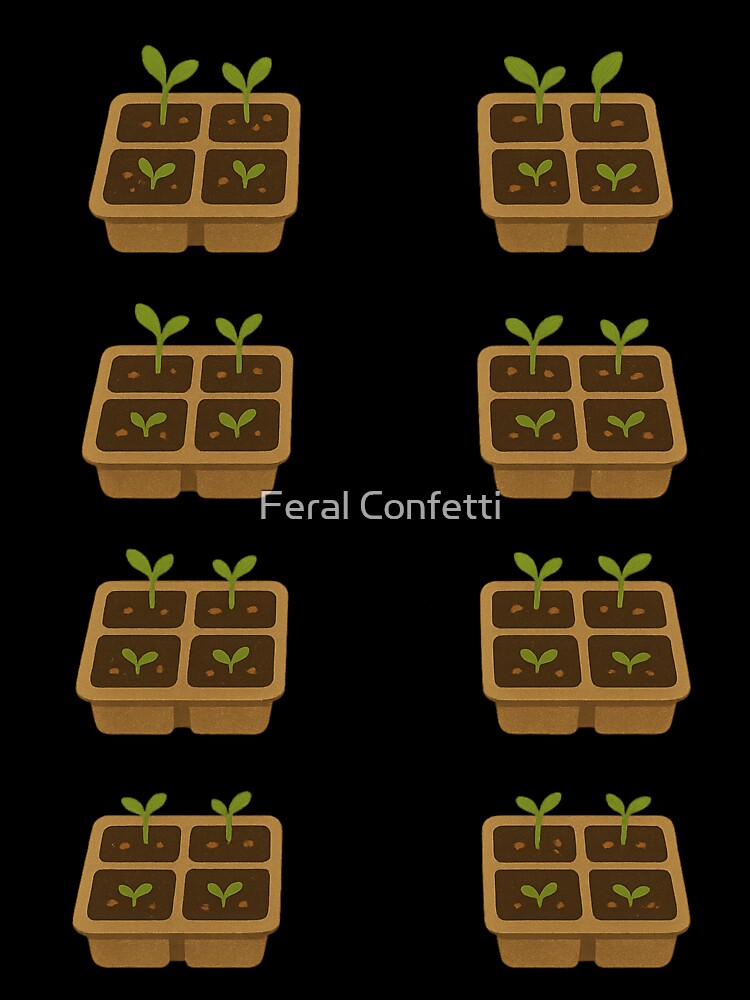 Seed Tray Stickers – Individual Sprouting Seedlings Pack by Feral Confetti