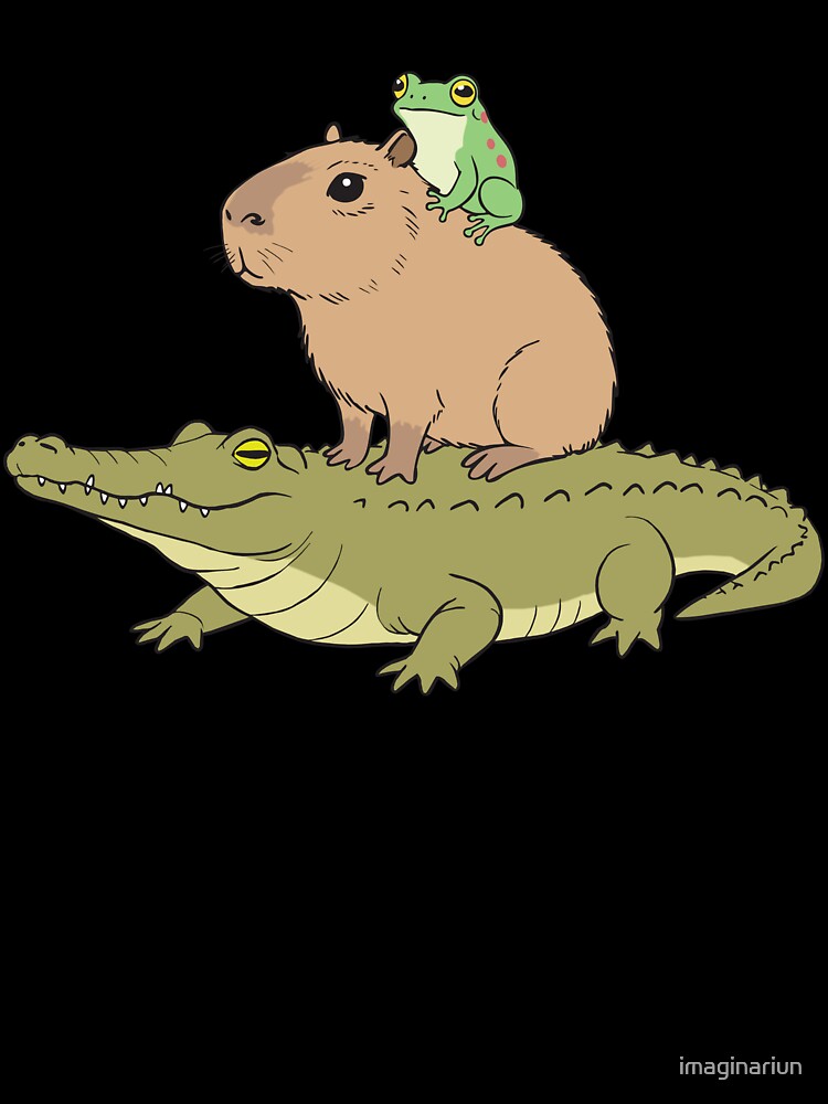 Capybara Stack – The Chillest Totem of the Wild by imaginariun